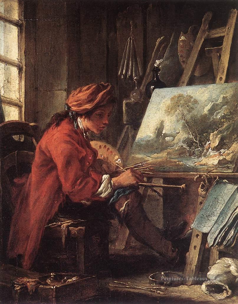 Le peintre dans son atelier Rococo François Boucher Peintures à l'huile